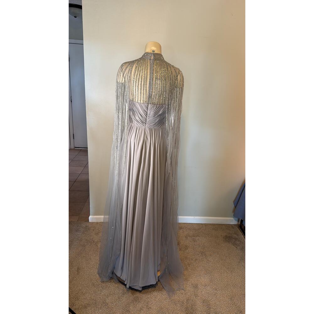 Terani Couture - Cape Sleeve Dress - Picture 8 of 10